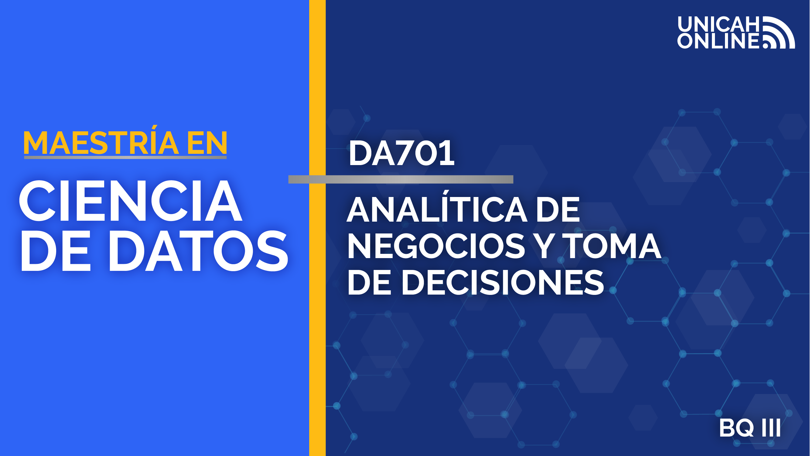 DA701 ANALÍTICA DE NEGOCIOS Y TOMA DE DECISIONES
